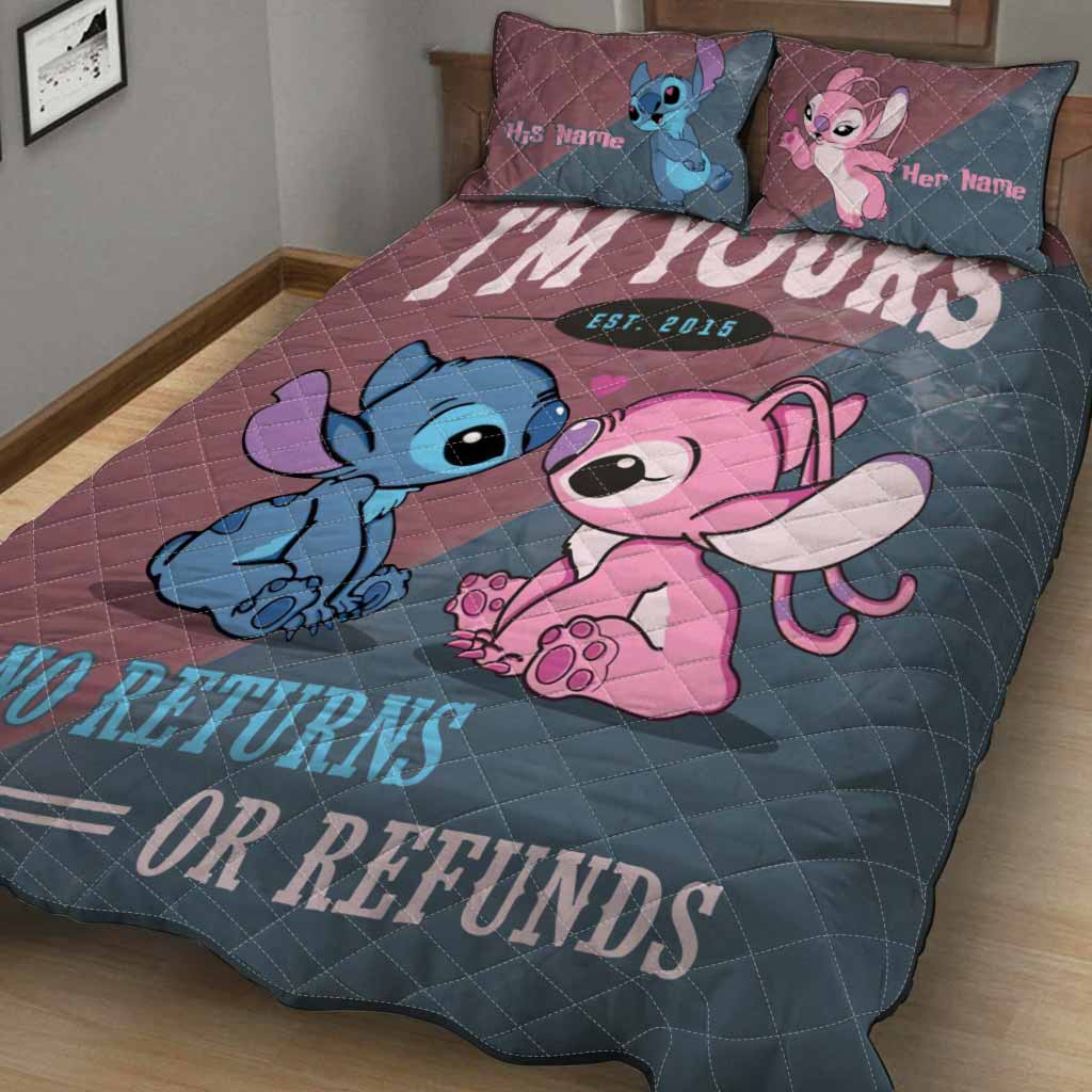 Personalized Cartoon Quilt Set with Custom Names | Unique Couple Gift Quilt Set GradoCreations
