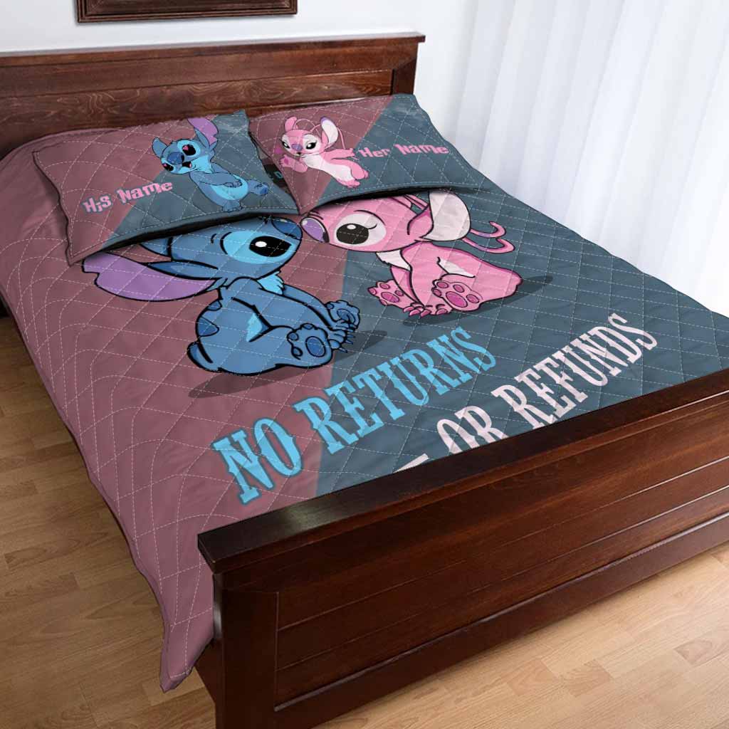 Personalized Cartoon Quilt Set with Custom Names | Unique Couple Gift Quilt Set GradoCreations