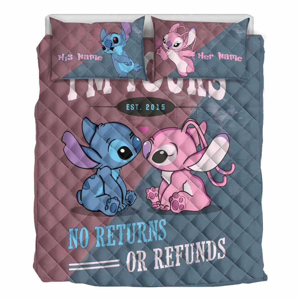 Personalized Cartoon Quilt Set with Custom Names | Unique Couple Gift Quilt Set GradoCreations