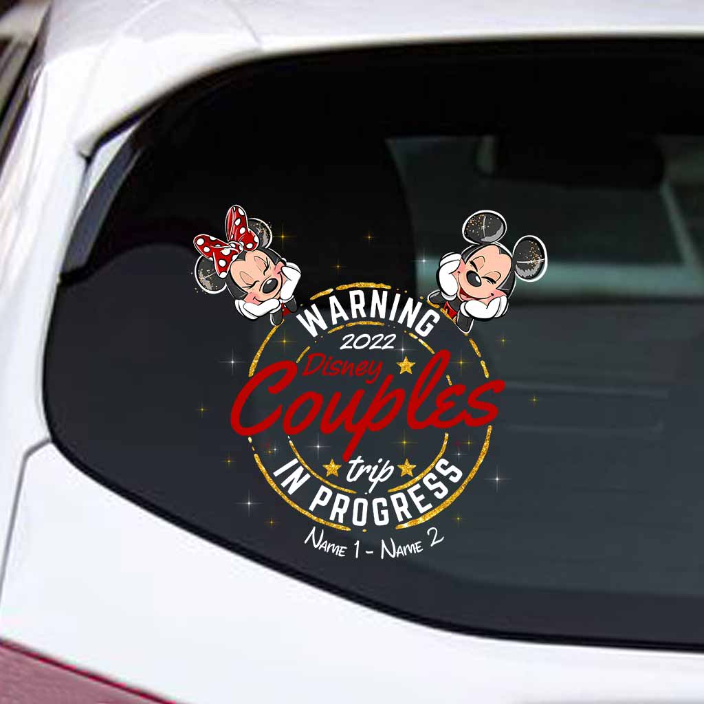 Personalized Disney Couples Trip Warning Decal for Car Decal Full GradoCreations