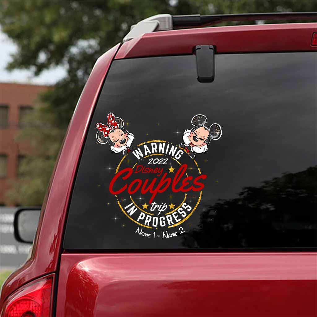 Personalized Disney Couples Trip Warning Decal for Car Decal Full GradoCreations