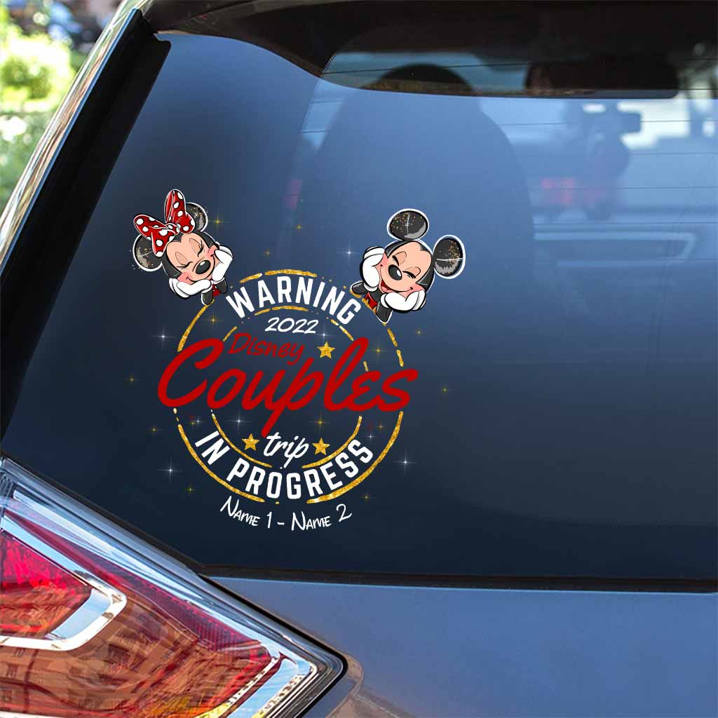 Personalized Disney Couples Trip Warning Decal for Car Decal Full GradoCreations