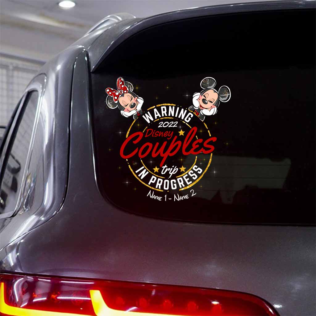 Personalized Disney Couples Trip Warning Decal for Car Decal Full GradoCreations