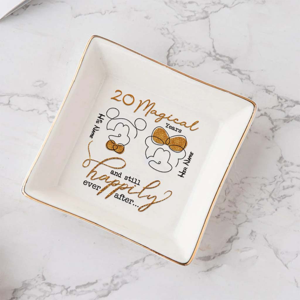 Personalized Couple Jewelry Dish Custom Name Gift for Anniversary Jewelry Dish GradoCreations