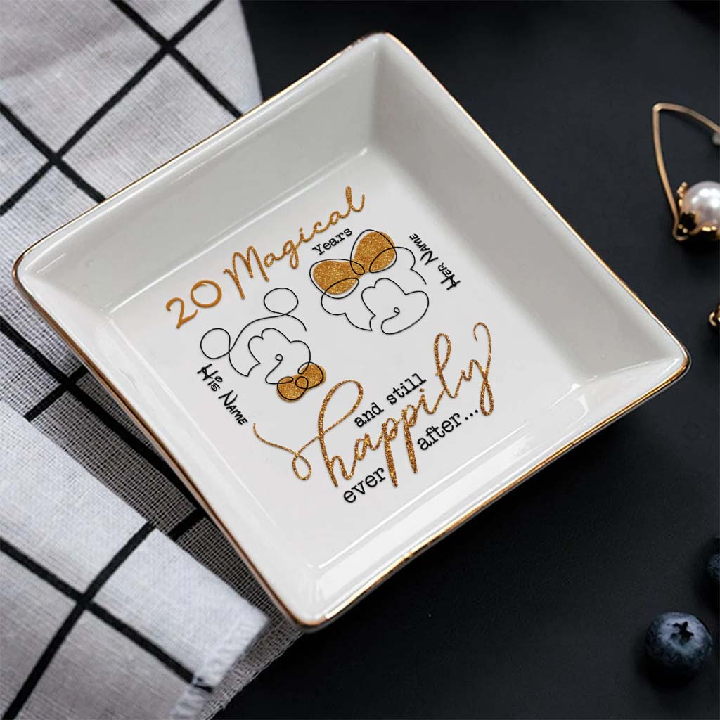 Personalized Couple Jewelry Dish Custom Name Gift for Anniversary Jewelry Dish GradoCreations
