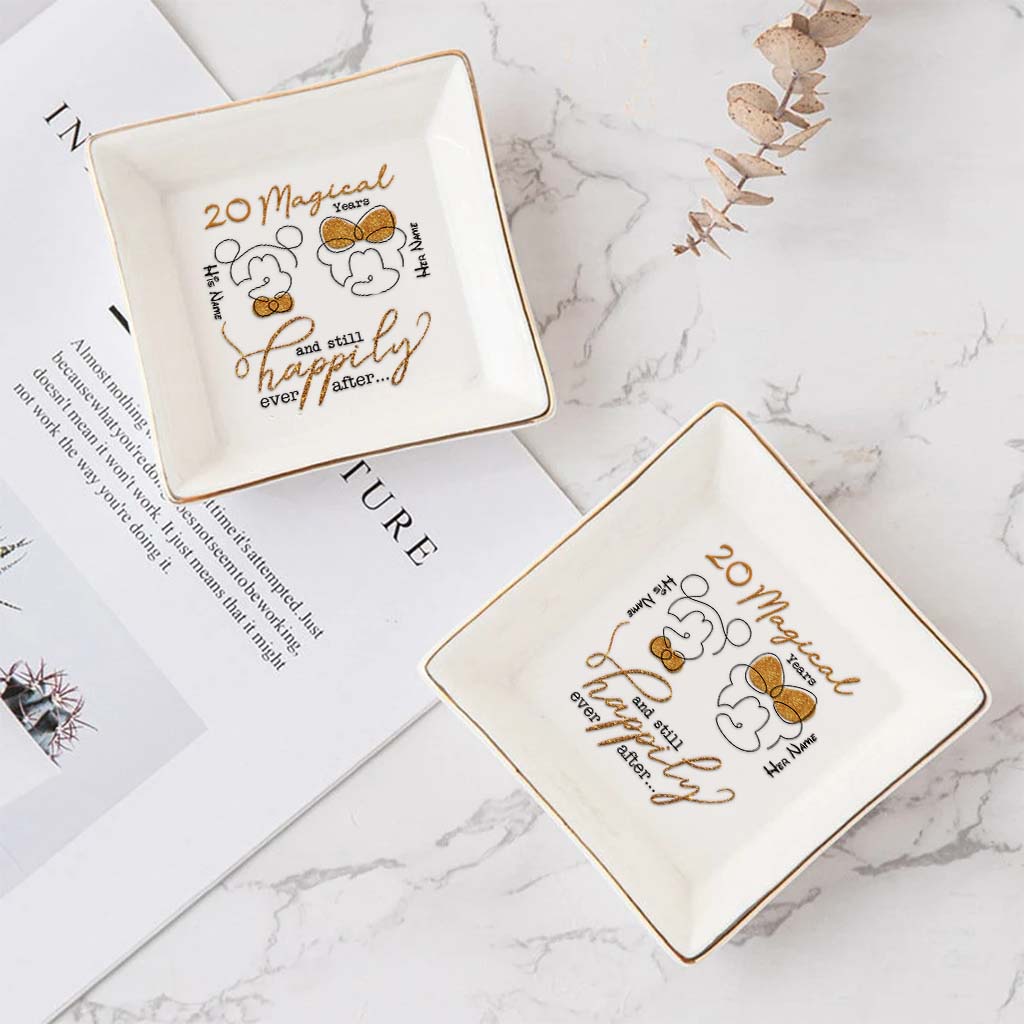 Personalized Couple Jewelry Dish Custom Name Gift for Anniversary Jewelry Dish GradoCreations