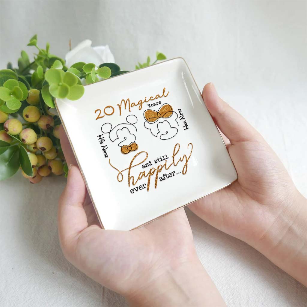 Personalized Couple Jewelry Dish Custom Name Gift for Anniversary Jewelry Dish GradoCreations