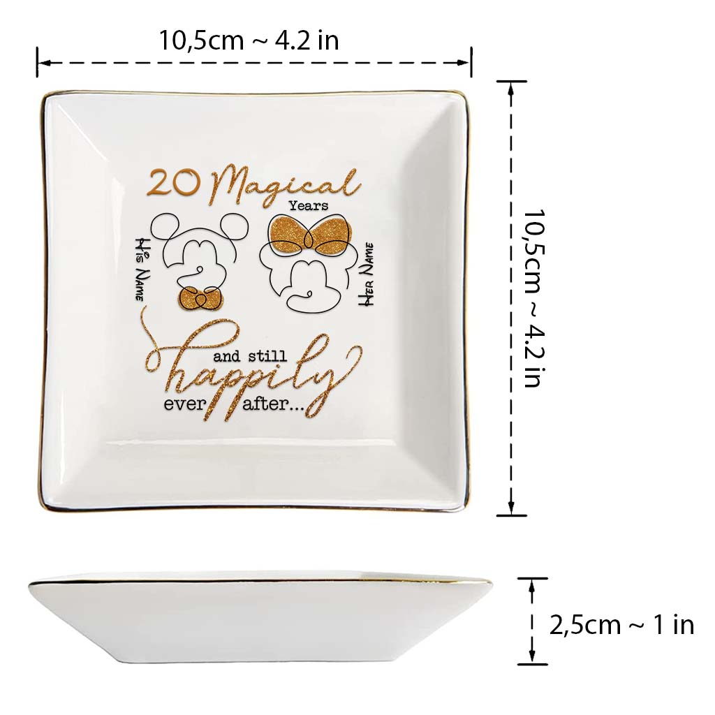 Personalized Couple Jewelry Dish Custom Name Gift for Anniversary Jewelry Dish GradoCreations