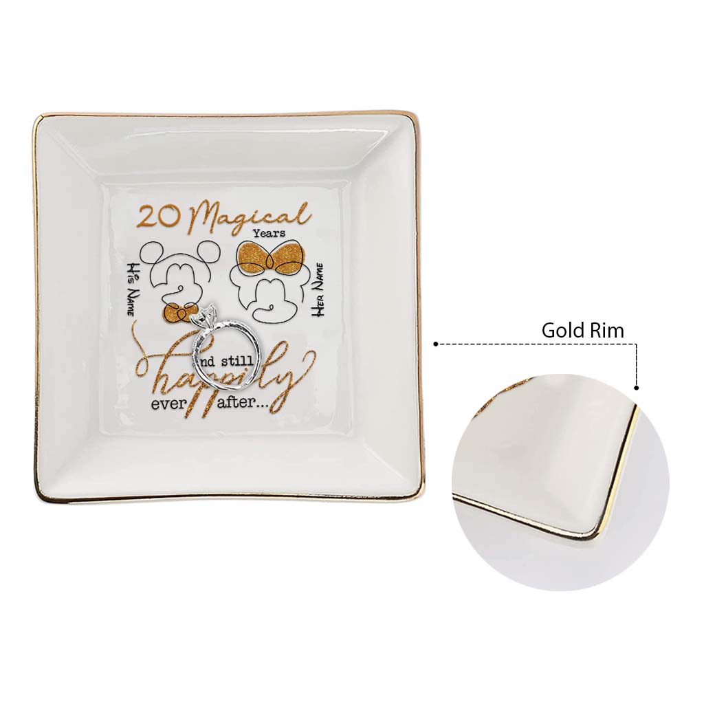 Personalized Couple Jewelry Dish Custom Name Gift for Anniversary Jewelry Dish GradoCreations