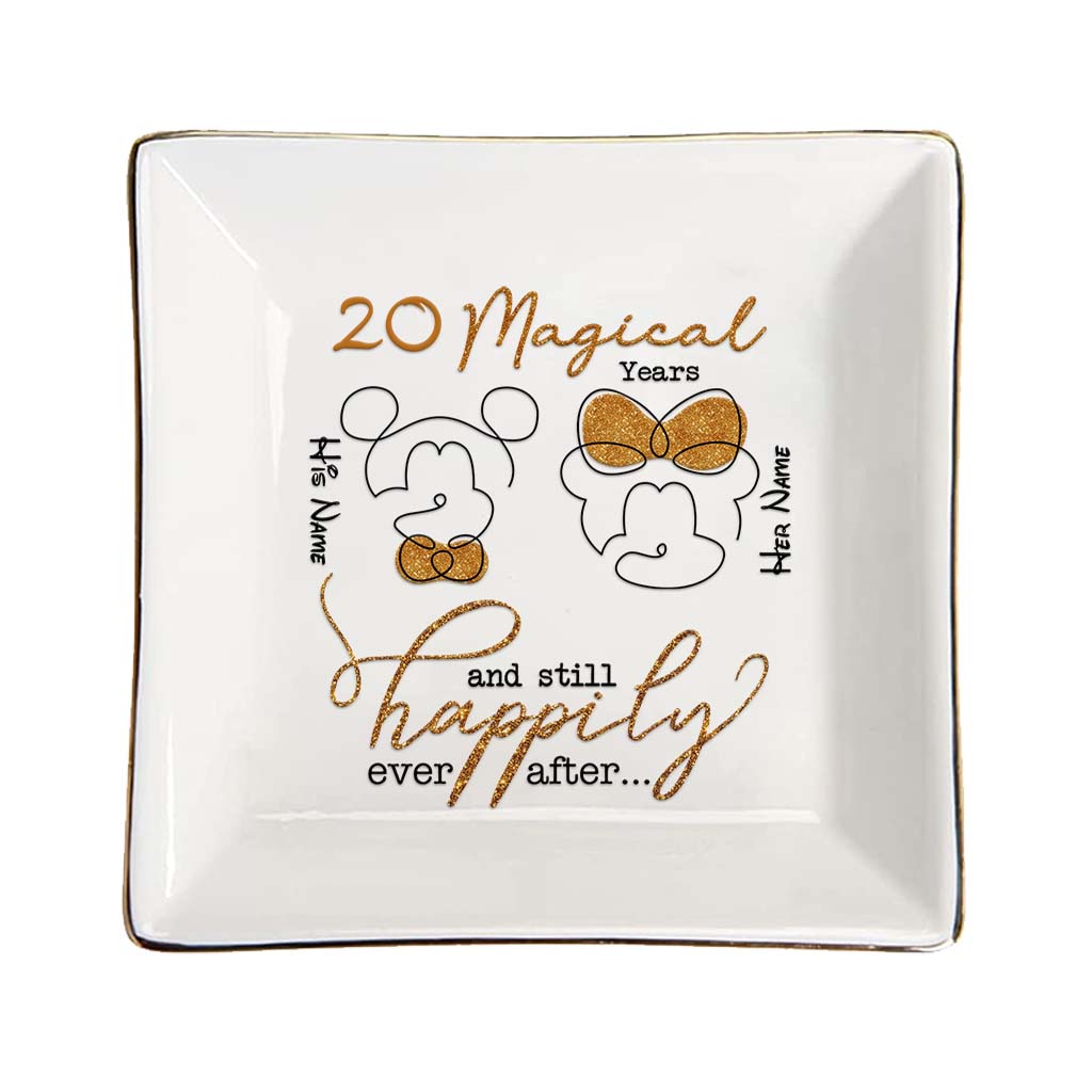 Personalized Couple Jewelry Dish Custom Name Gift for Anniversary Jewelry Dish GradoCreations