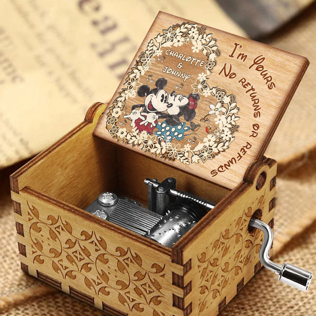 Personalized Hand Crank Music Box for Couples Gift Anniversary Hand Crank Music Box GradoCreations
