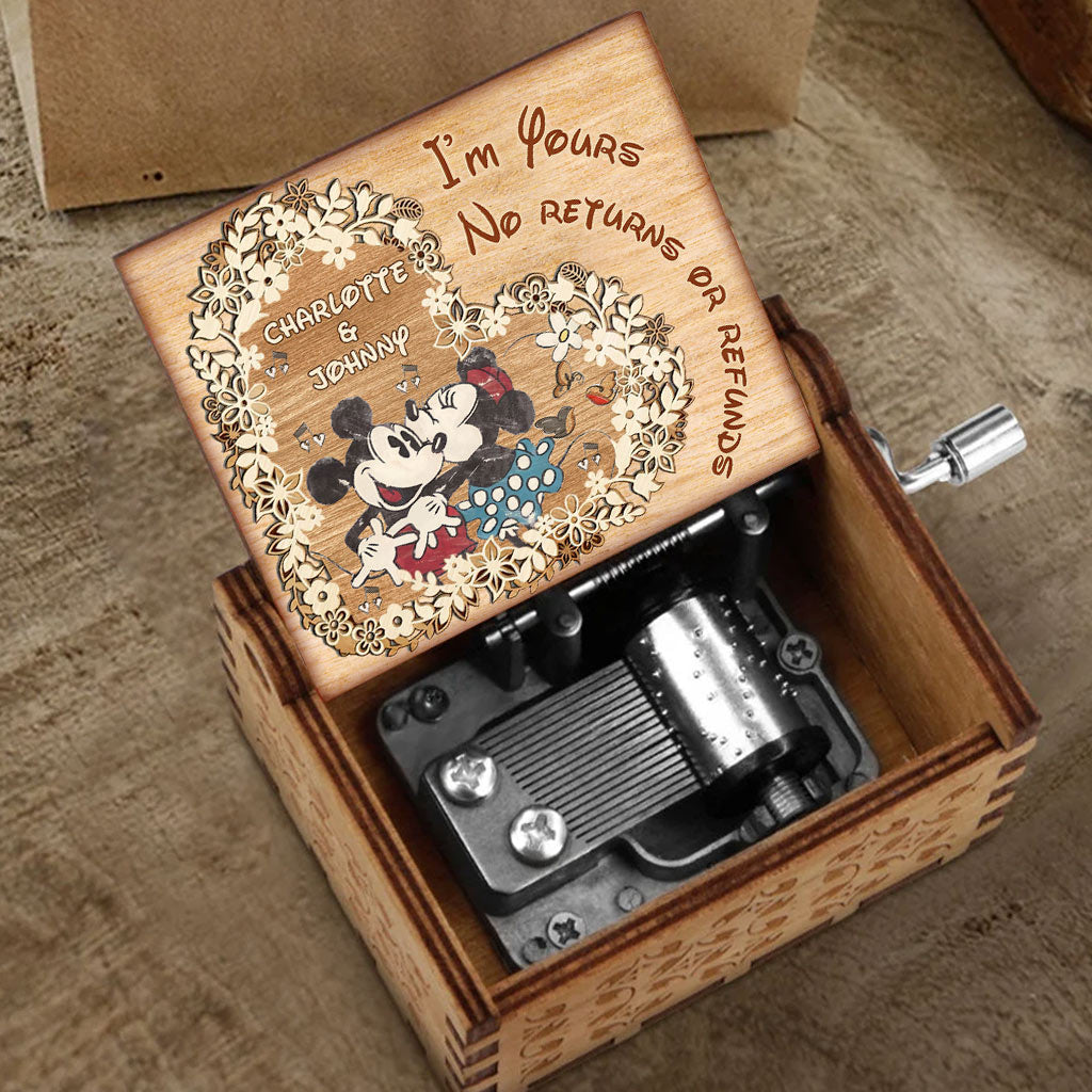 Personalized Hand Crank Music Box for Couples Gift Anniversary Hand Crank Music Box GradoCreations
