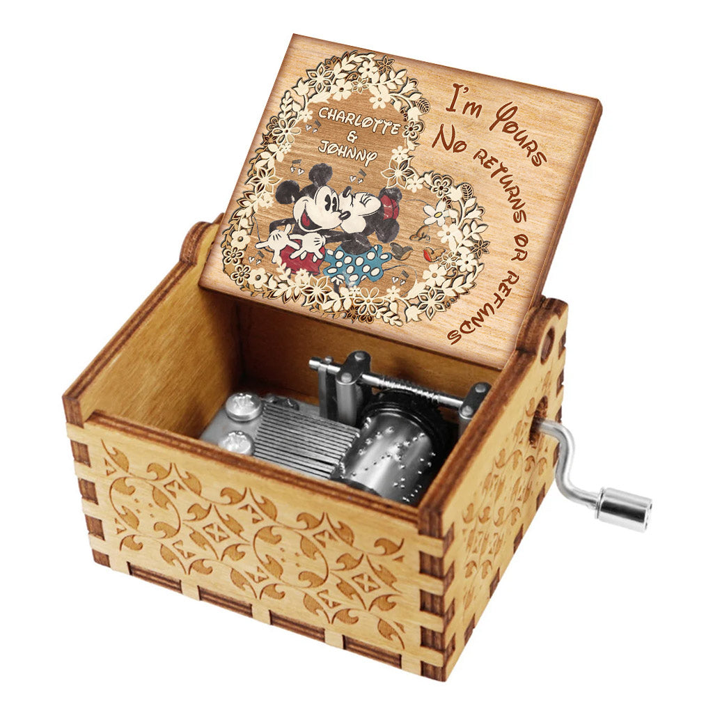 Personalized Hand Crank Music Box for Couples Gift Anniversary Hand Crank Music Box GradoCreations