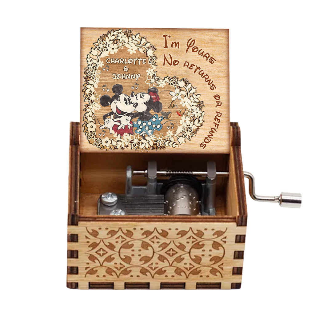 Personalized Hand Crank Music Box for Couples Gift Anniversary Hand Crank Music Box GradoCreations