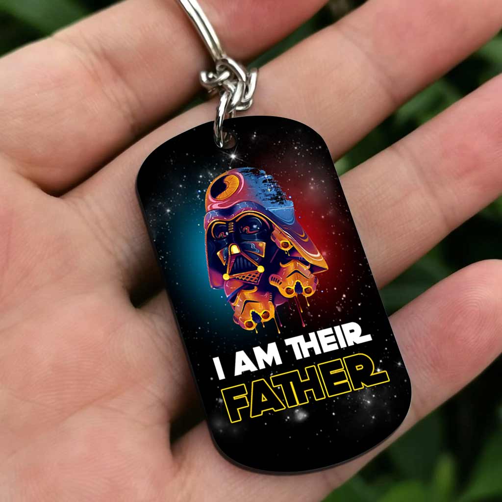 Personalized Stainless Steel Keychain I Am Their Father Gift for Dad Stainless Steel Keychain GradoCreations