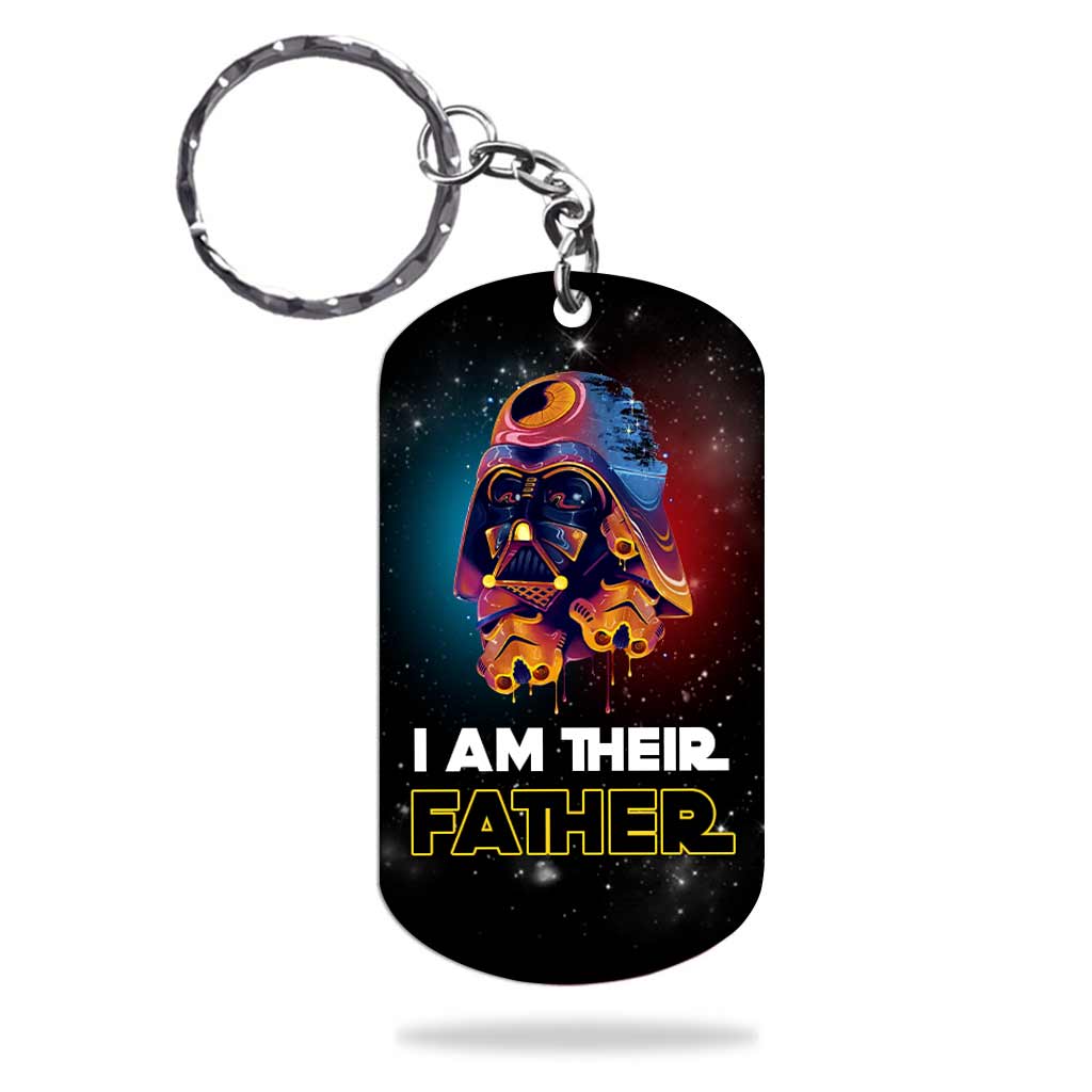 Personalized Stainless Steel Keychain I Am Their Father Gift for Dad Stainless Steel Keychain GradoCreations
