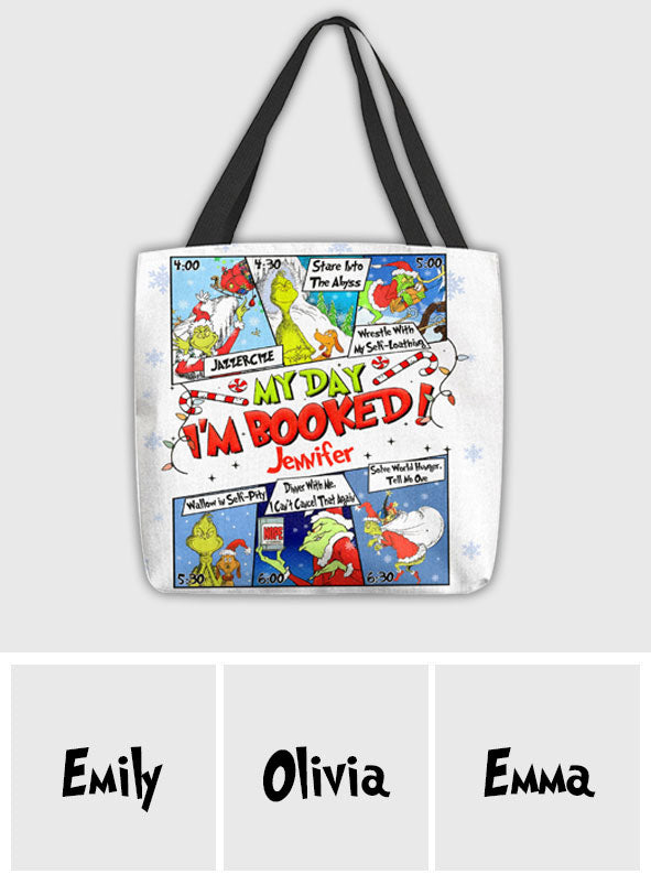 Personalized Grinch Tote Bag Custom Name Christmas Gift Tote Bag GradoCreations
