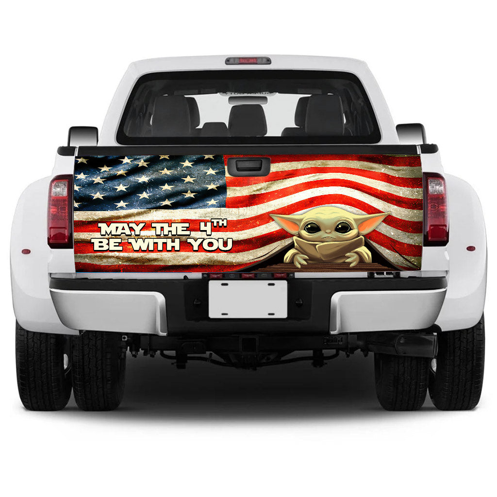 American Flag May The 4th Be With You Truck Tailgate Decal Truck Tailgate Decal GradoCreations