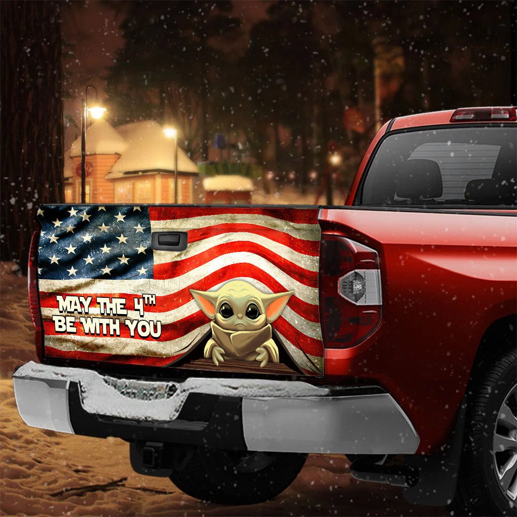 American Flag May The 4th Be With You Truck Tailgate Decal Truck Tailgate Decal GradoCreations