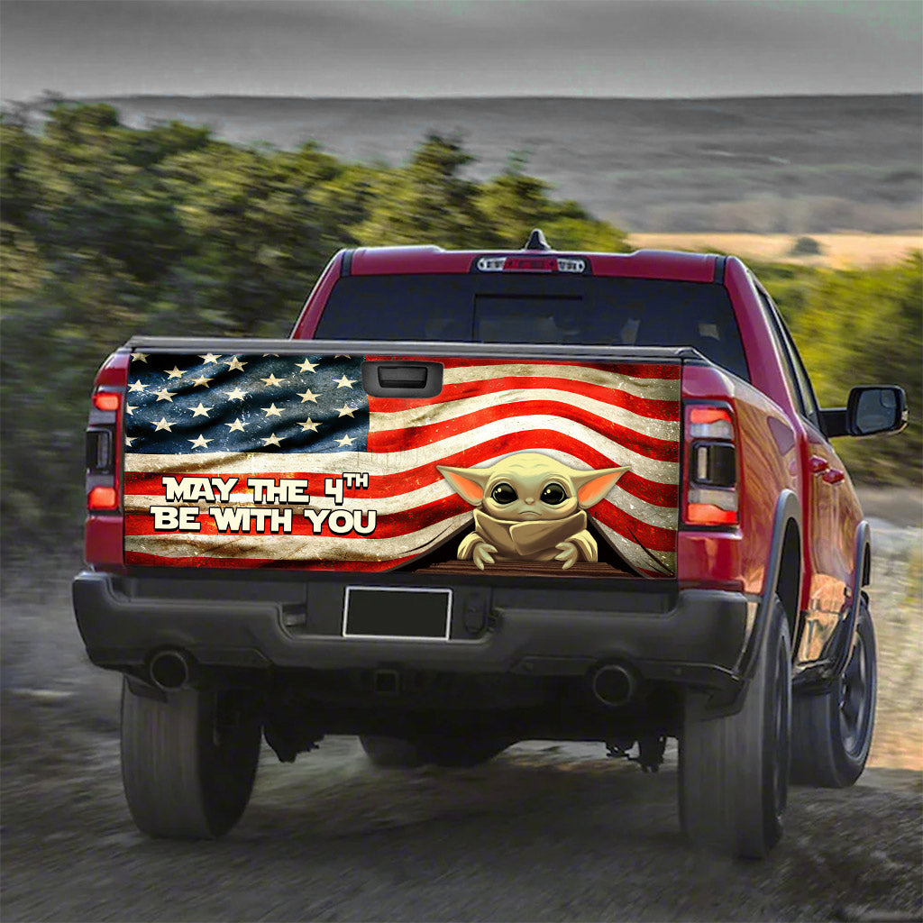 American Flag May The 4th Be With You Truck Tailgate Decal Truck Tailgate Decal GradoCreations