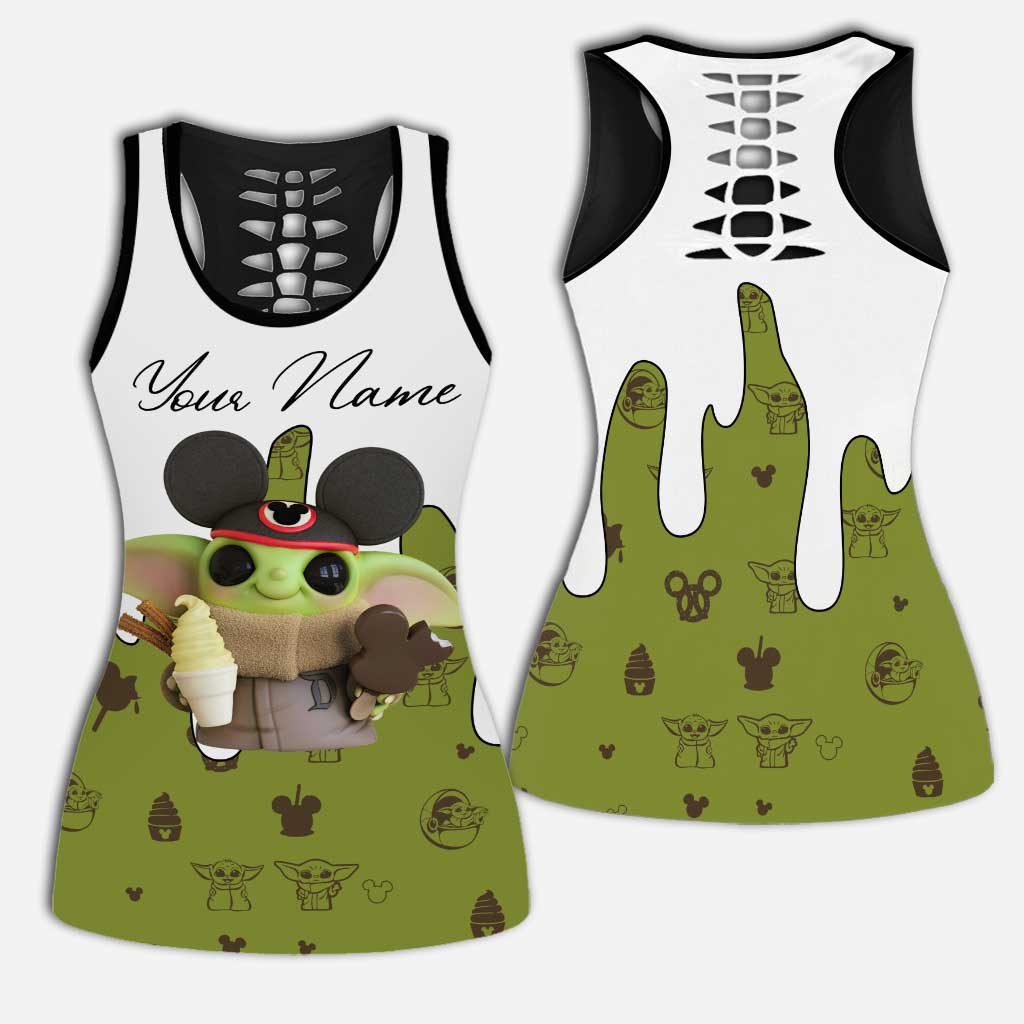 Personalized Hollow Tank Top and Leggings Custom Name Gift Hollow Tank & Leggings GradoCreations