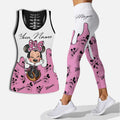 Personalized Minnie Mouse Hollow Tank Top & Leggings Gift for Kids Hollow Tank & Leggings GradoCreations