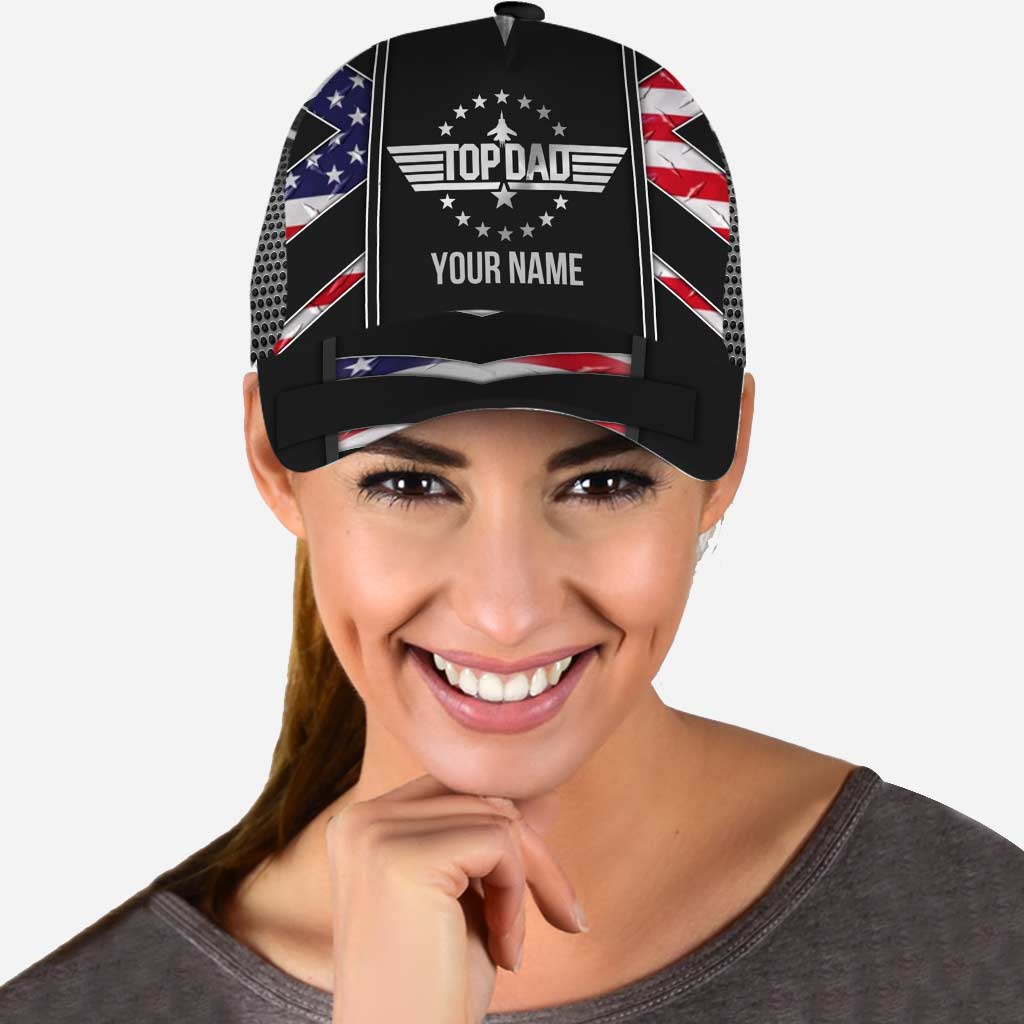 Personalized Independence Day Classic Cap Custom Name Gift for Dad Classic Cap GradoCreations