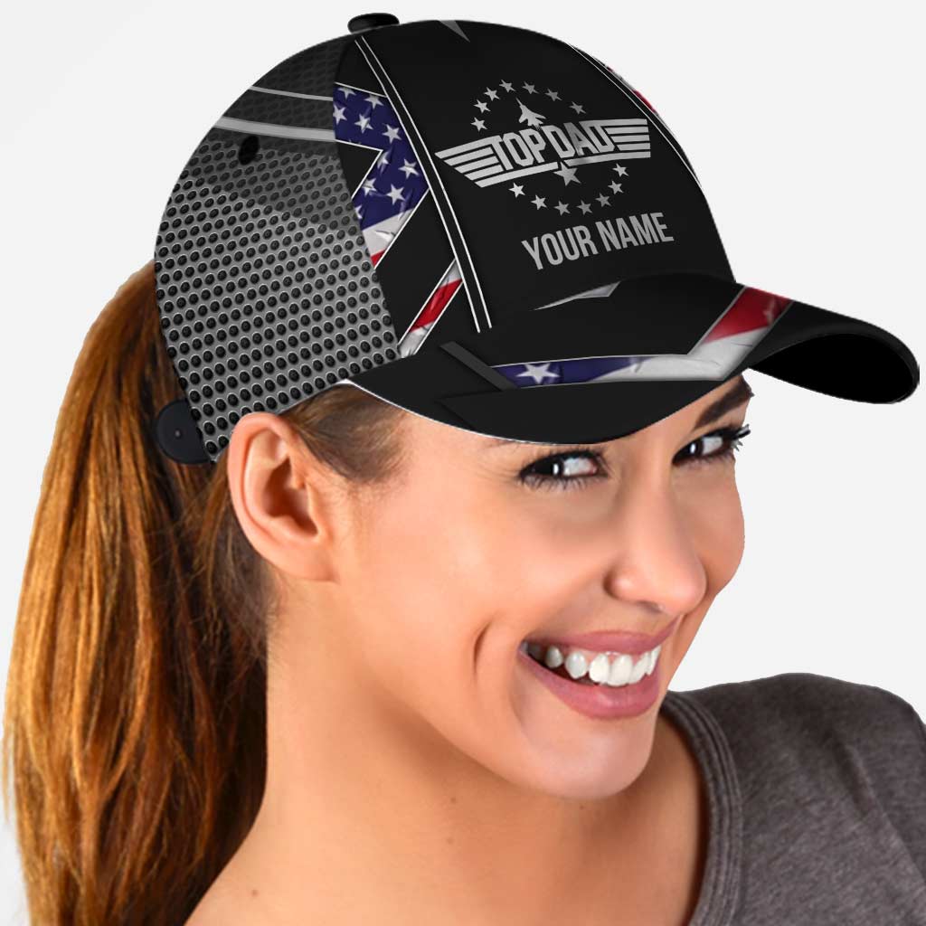 Personalized Independence Day Classic Cap Custom Name Gift for Dad Classic Cap GradoCreations