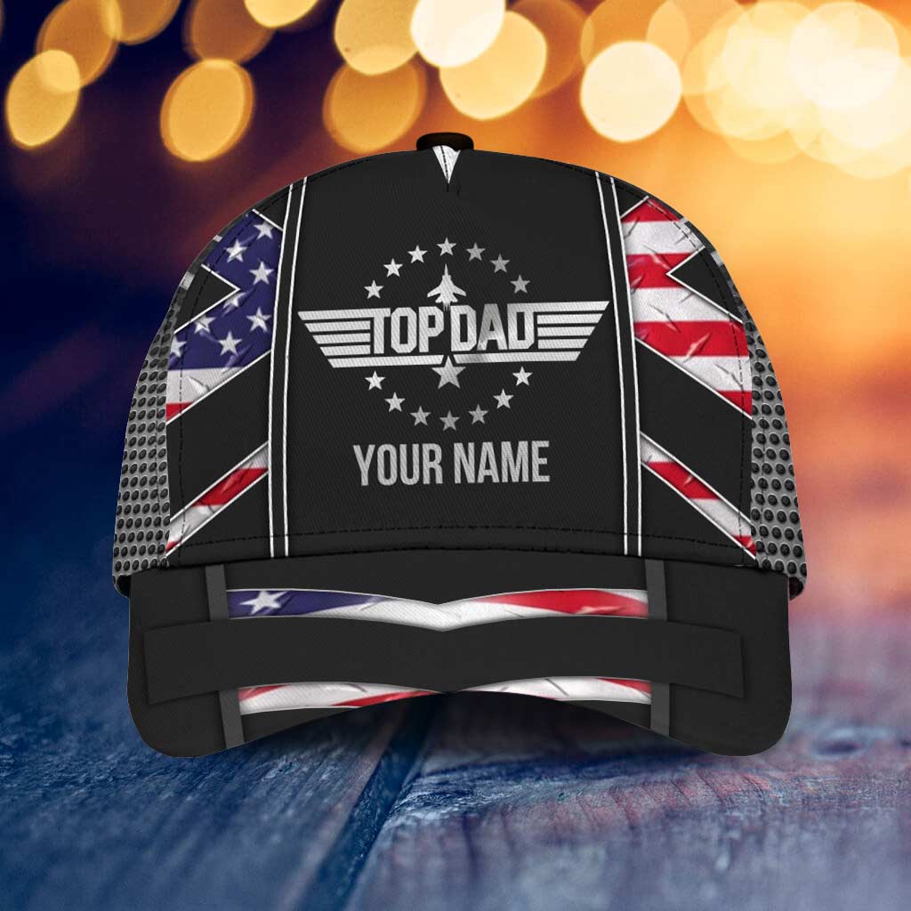 Personalized Independence Day Classic Cap Custom Name Gift for Dad Classic Cap GradoCreations