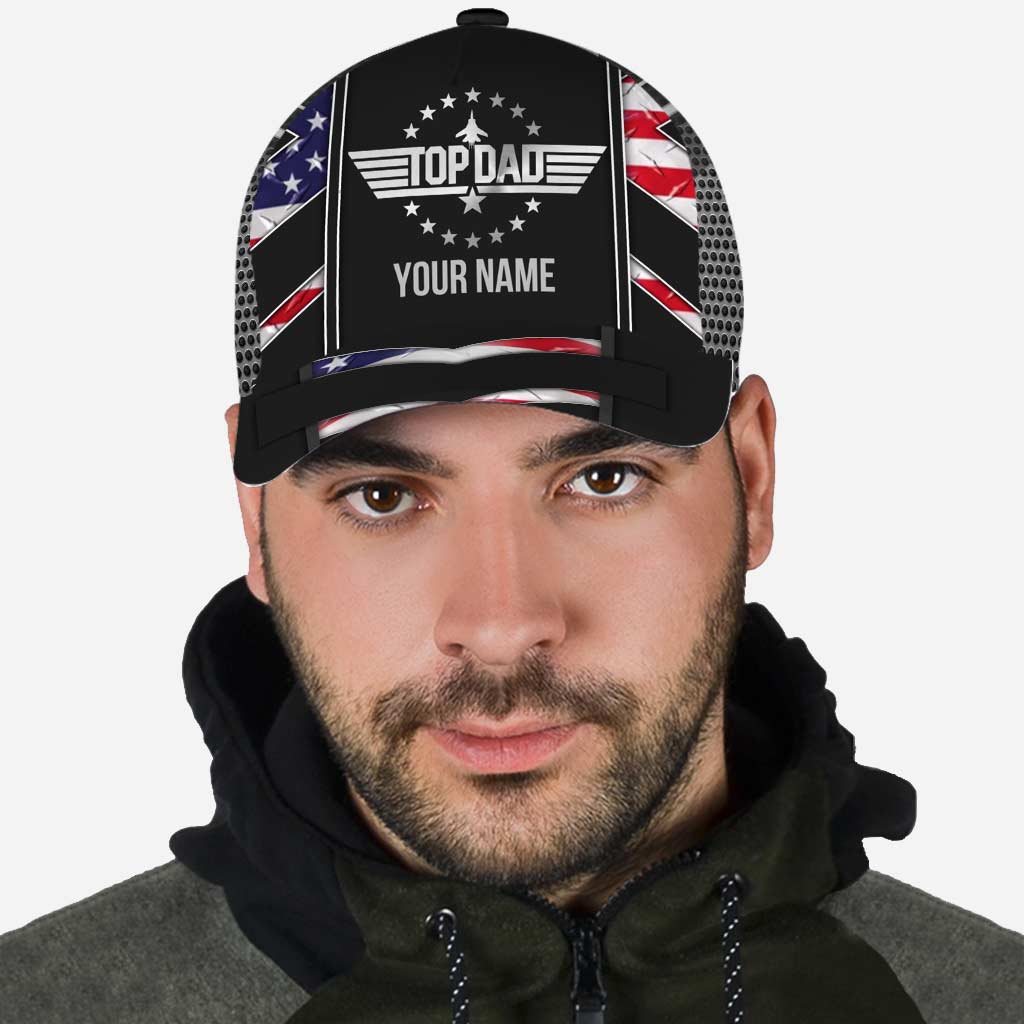 Personalized Independence Day Classic Cap Custom Name Gift for Dad Classic Cap GradoCreations