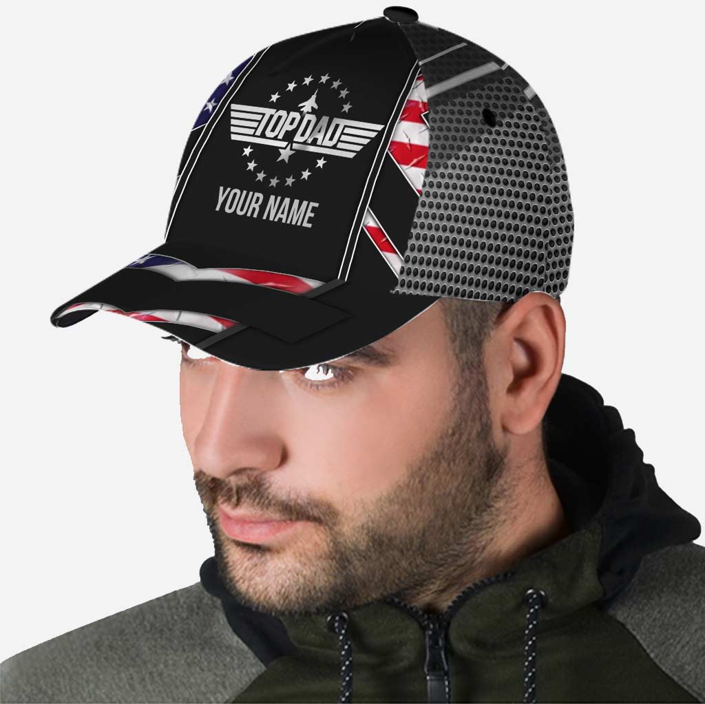 Personalized Independence Day Classic Cap Custom Name Gift for Dad Classic Cap GradoCreations