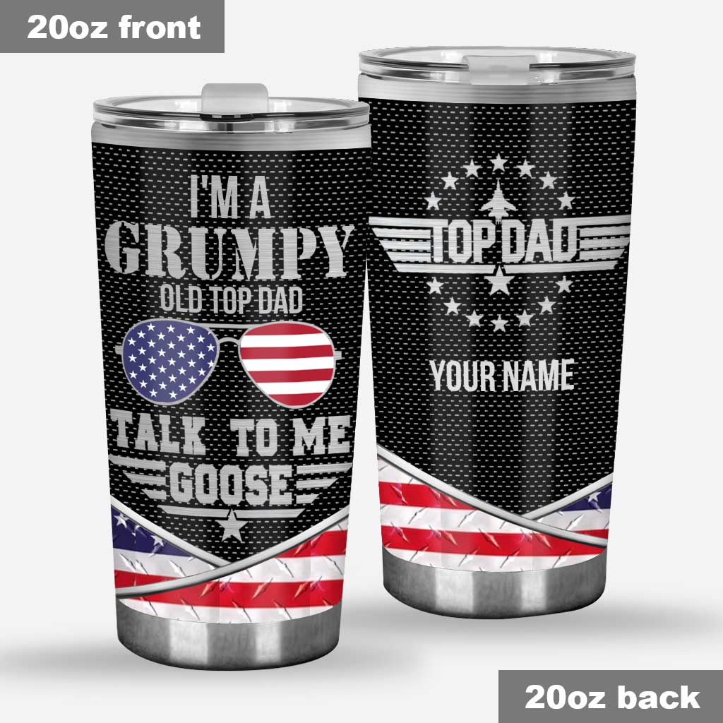 Personalized Independence Day Tumbler Custom Name Gift for Dad Tumbler GradoCreations