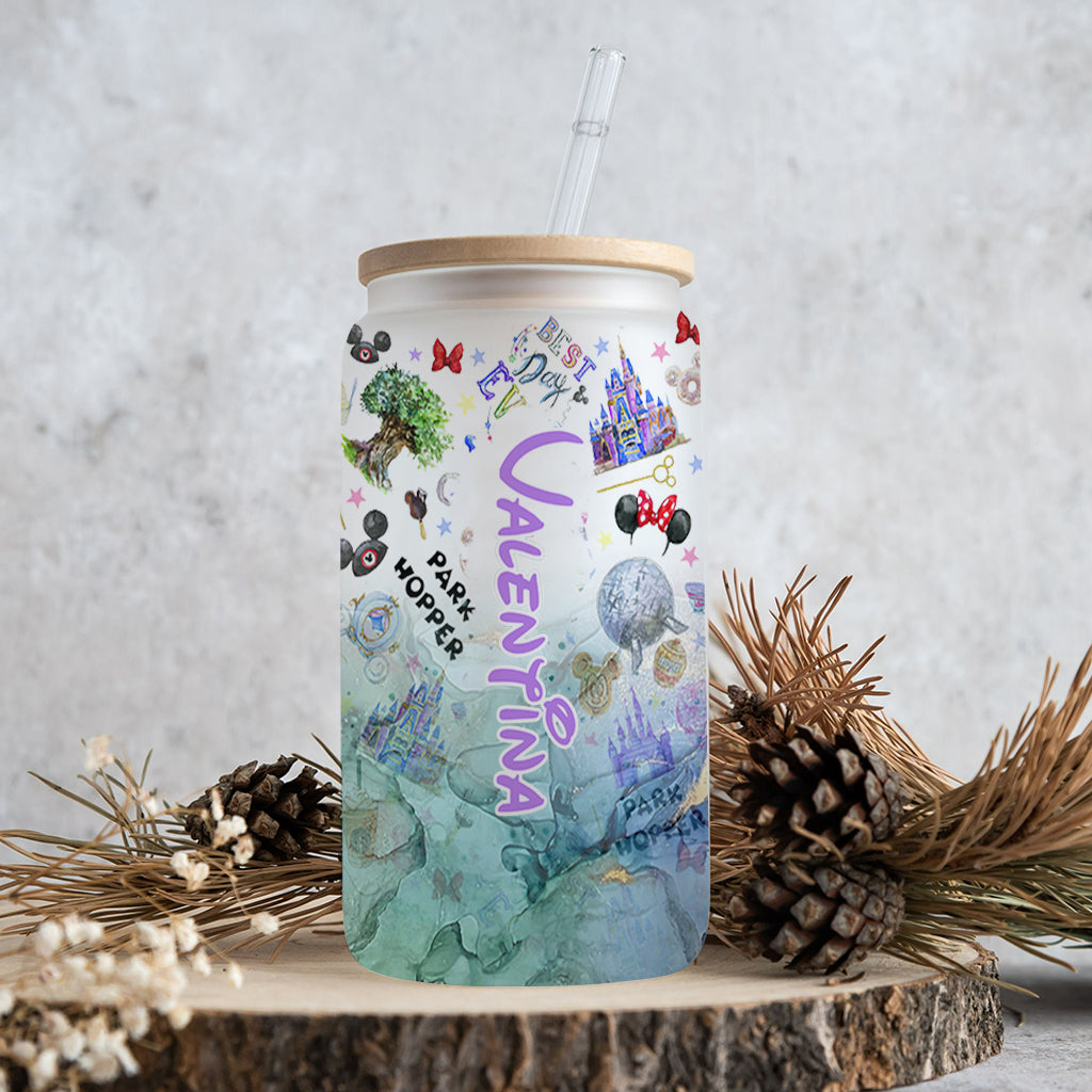 Personalized 16oz Glass Can with Straw Unique Gift for Kids Can Glass GradoCreations