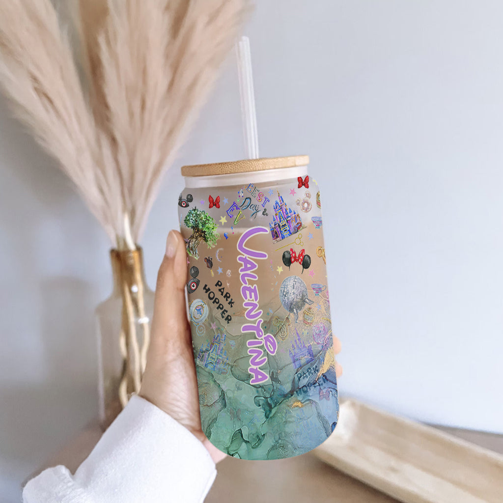 Personalized 16oz Glass Can with Straw Unique Gift for Kids Can Glass GradoCreations