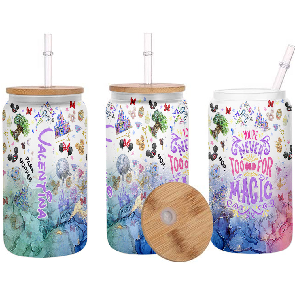 Personalized 16oz Glass Can with Straw Unique Gift for Kids Can Glass GradoCreations