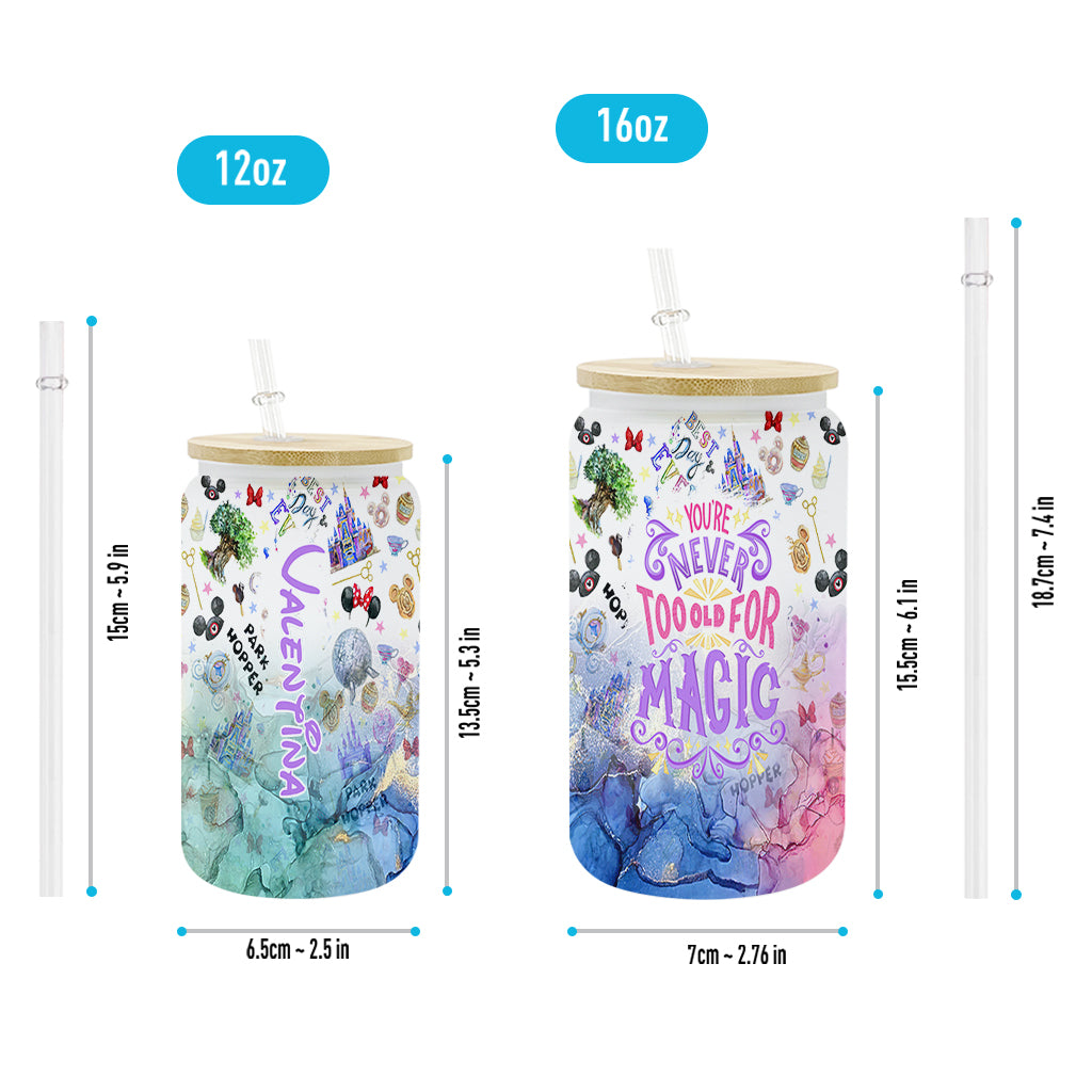 Personalized 16oz Glass Can with Straw Unique Gift for Kids Can Glass GradoCreations