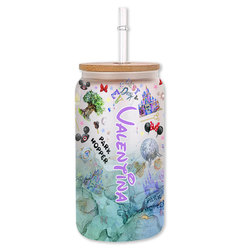 Personalized 16oz Glass Can with Straw Unique Gift for Kids Can Glass GradoCreations