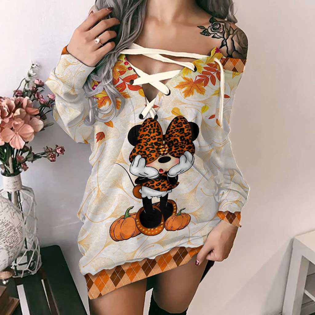 Personalized Off Shoulder Dress with Pumpkin Design | Custom Name Gift Off Shoulder Dress GradoCreations