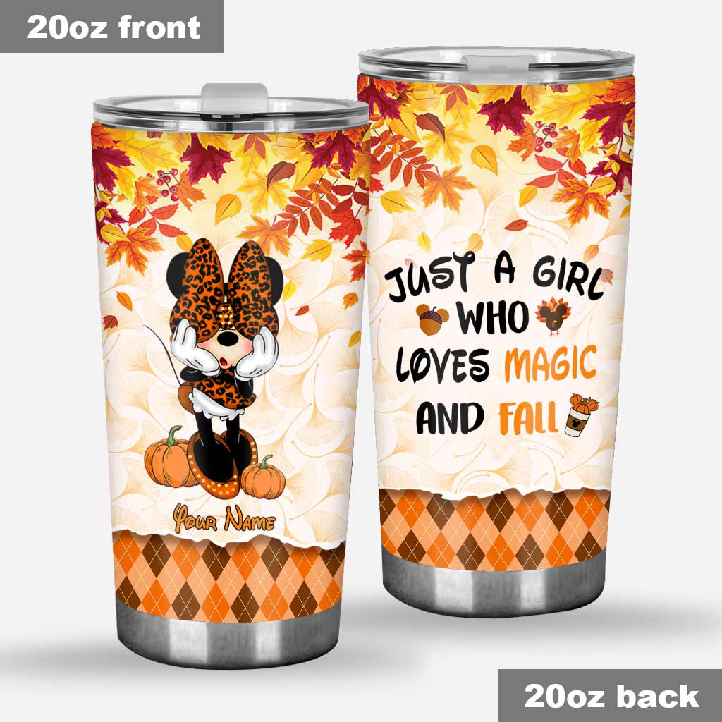 Personalized Fall-Themed Tumbler Custom Name Gift for Halloween and Thanksgiving Tumbler GradoCreations