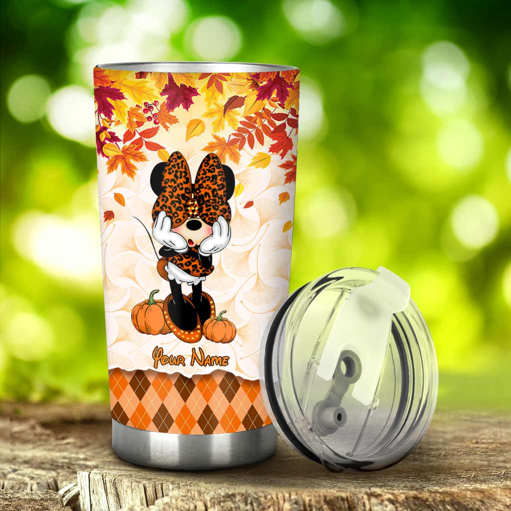 Personalized Fall-Themed Tumbler Custom Name Gift for Halloween and Thanksgiving Tumbler GradoCreations