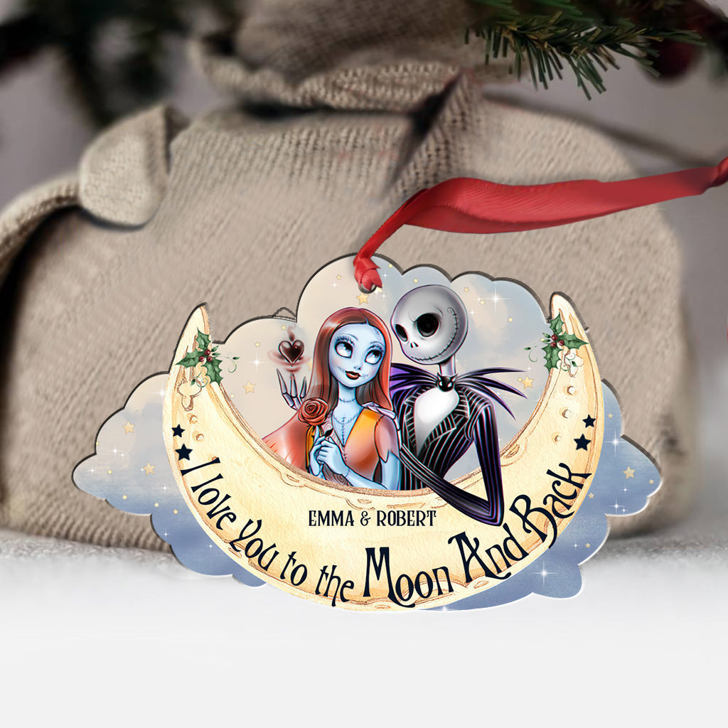 Personalized I Love You To The Moon And Back Ornament for Couples | Custom Christmas Gift Ornament GradoCreations