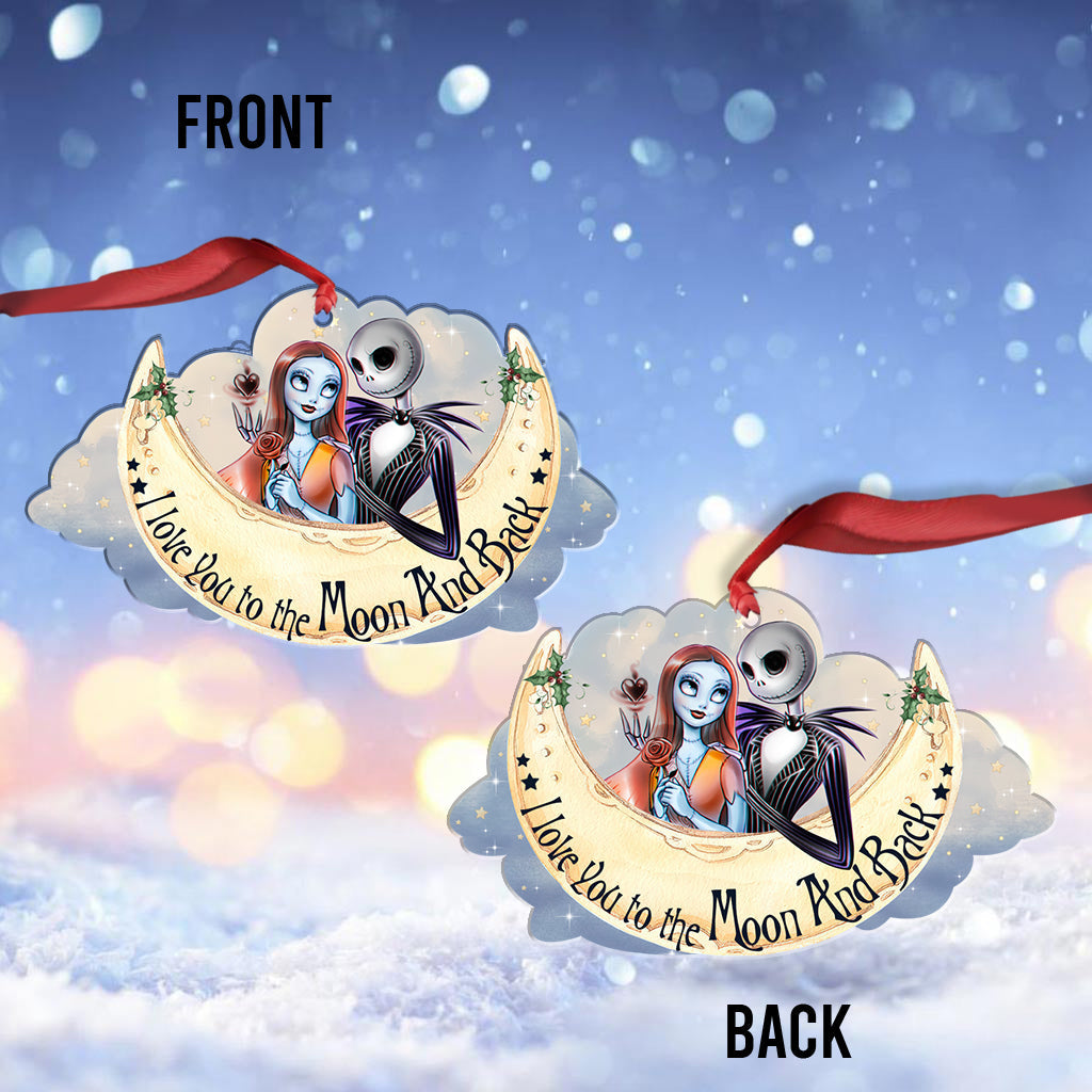 Personalized I Love You To The Moon And Back Ornament for Couples | Custom Christmas Gift Ornament GradoCreations