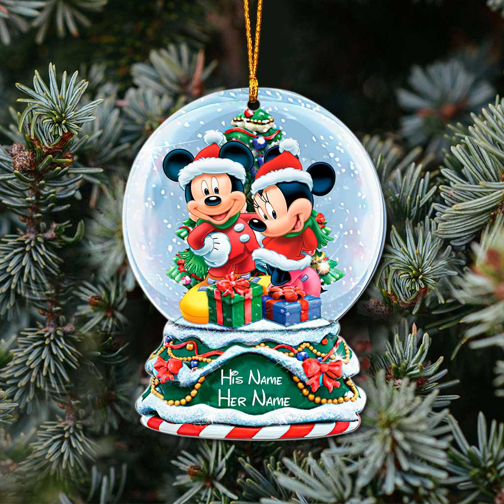 Personalized Mickey Mouse Christmas Ornament Custom Name Holiday Gift Ornament GradoCreations