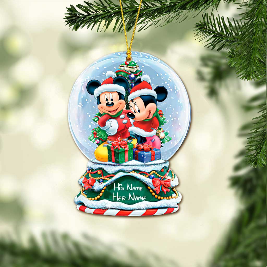 Personalized Mickey Mouse Christmas Ornament Custom Name Holiday Gift Ornament GradoCreations