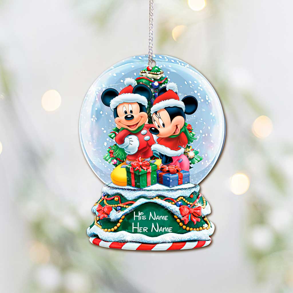 Personalized Mickey Mouse Christmas Ornament Custom Name Holiday Gift Ornament GradoCreations