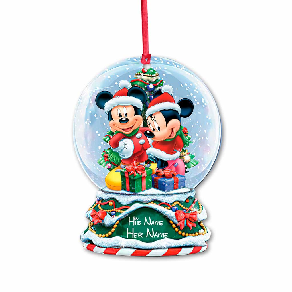 Personalized Mickey Mouse Christmas Ornament Custom Name Holiday Gift Ornament GradoCreations