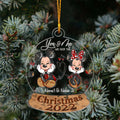 Personalized Christmas Mouse Ears Ornament with Names for Couples Layers Mix Ornament GradoCreations