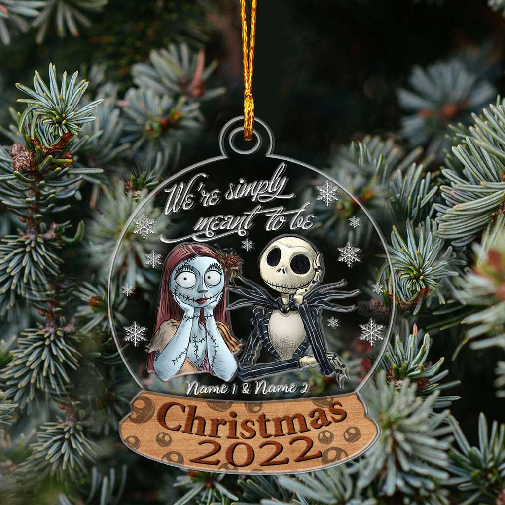 Personalized Nightmare Before Christmas Ornament Custom Names Gift Layers Mix Ornament GradoCreations