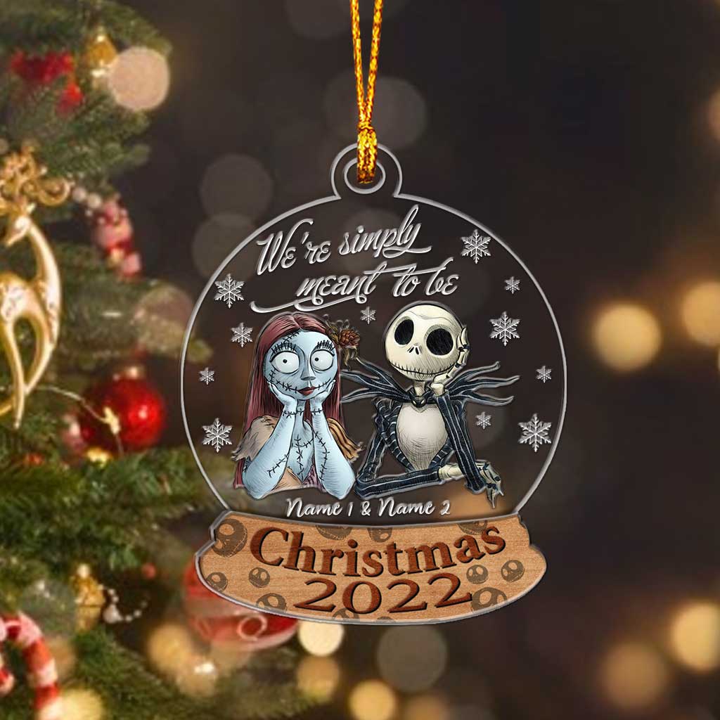 Personalized Nightmare Before Christmas Ornament Custom Names Gift Layers Mix Ornament GradoCreations