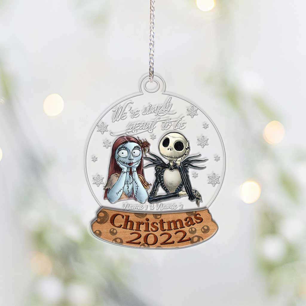 Personalized Nightmare Before Christmas Ornament Custom Names Gift Layers Mix Ornament GradoCreations